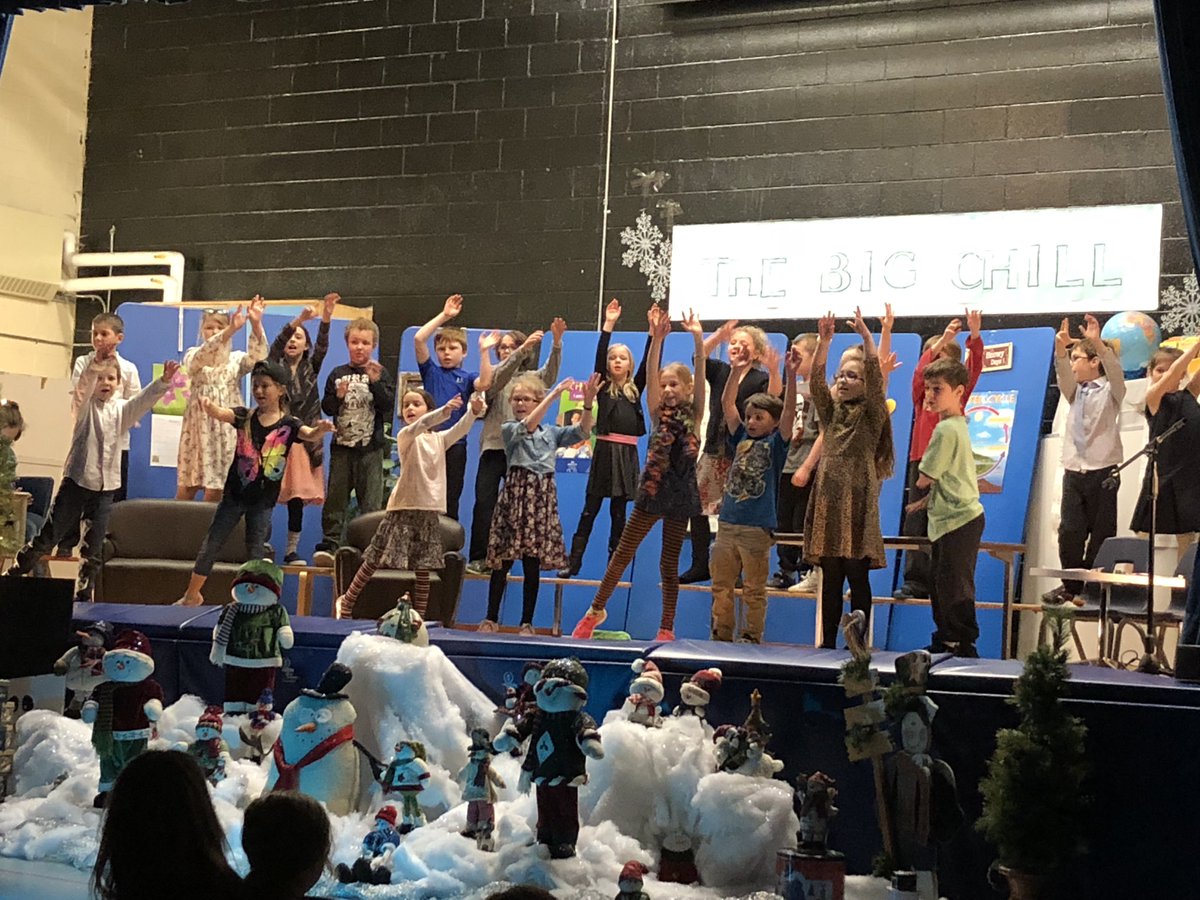 MapleridgeNNDSB's tweet photo. Mrs. Johnston’s grade 2/3 class perform the musical “The Big Chill” in front of a full gymnasium of guests and Mapleridge students. What an amazing performance! https://t.co/43VFlIsgXu