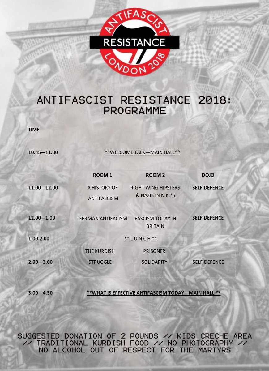 *CONFERENCE ANNOUNCEMENT!!!* JUST 3 DAYS TO GO! AFN conference this Saturday will take place at the Kurdish Community Centre 11 Portland Gardens, Harringay, London N4 1HU Check out the programme below! Doors Open at 10:45am ✊✊✊