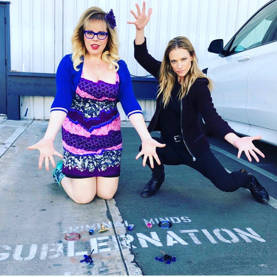 Vangsness's tweet photo. We are on the 📺 tonight. PS Let’s all call our reps and then use 📺 show watching as our reward.... @ajcookofficial designed shot, Garcia provided jewels @CM_SetReport https://t.co/bQaQpfEbYR