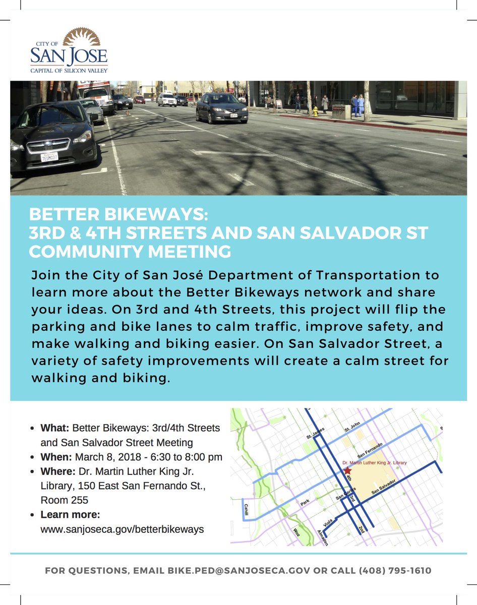 Have ideas on how to improve infrastructure to make walking and biking easier (and more enjoyable!) in downtown? 

Stop by by Better Bikeways tomorrow to share your two cents! Learn about the network, check out draft plans, and get involved.

RSVP: facebook.com/events/1271277…