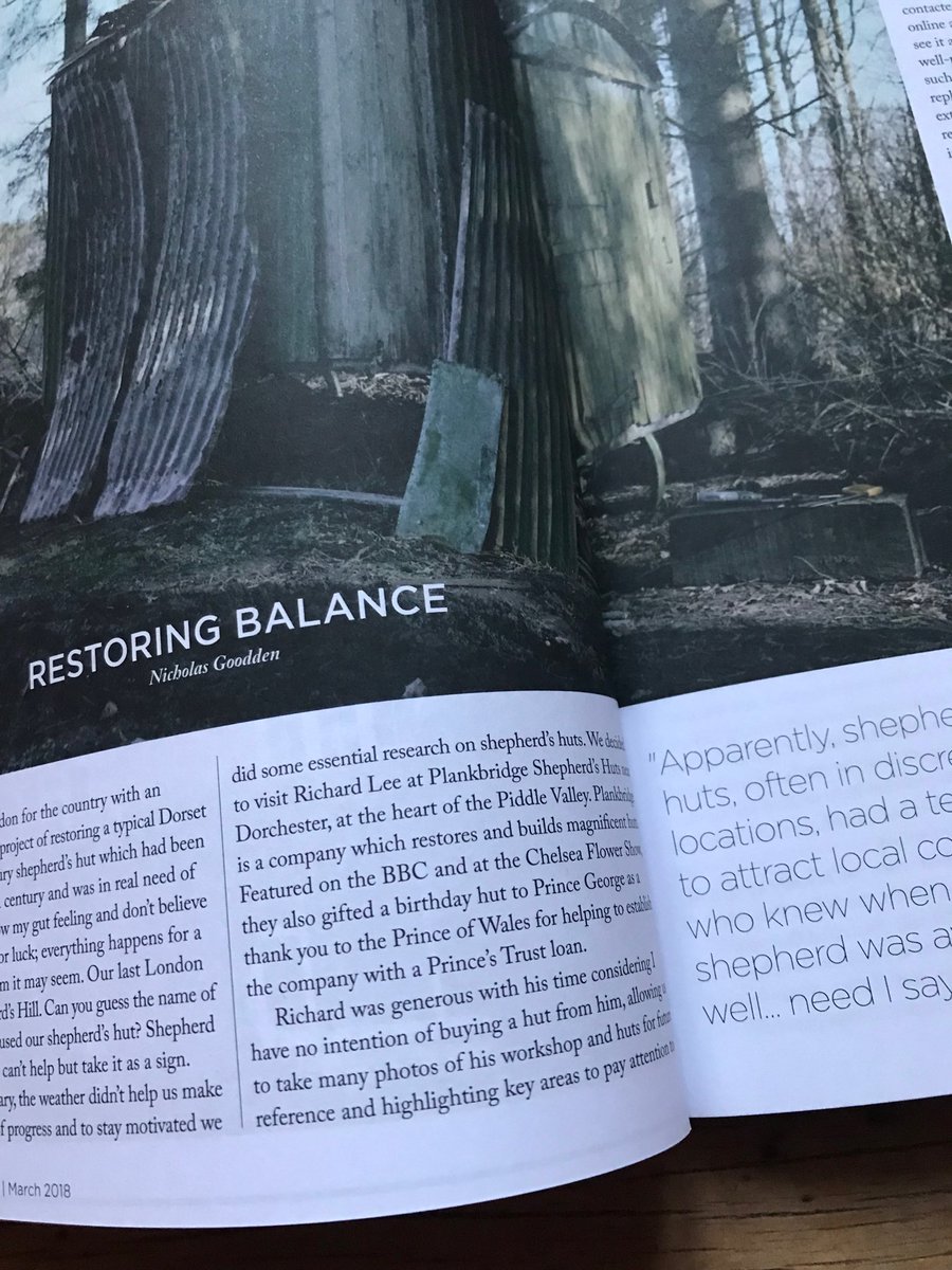 Plankbridge's tweet photo. Lovely article in the stylish @sherbornetimes by @NicholasGoodden - very happy to show you around the workshop, do come again, I like it when people are interested in what we do. https://t.co/MFxJE1nHhK