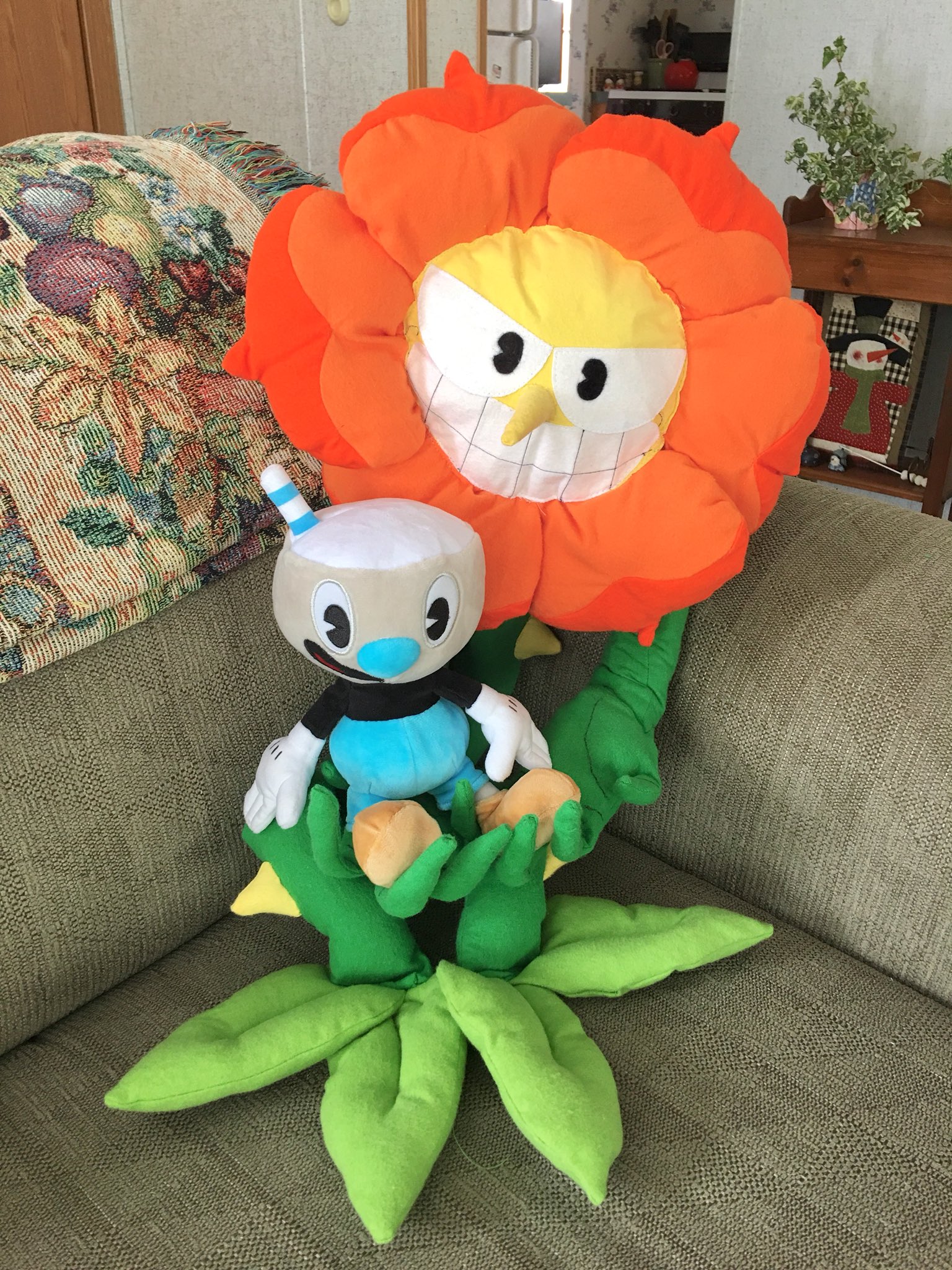 cuphead cagney carnation plush