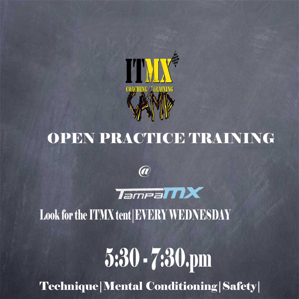 ITMXtraining's tweet photo. Dialing in the new layout tonight? Come see us we got you covered !🤙🏼 #itmxtraining
#tanpamx #Motocross https://t.co/8fJyCyhWj5