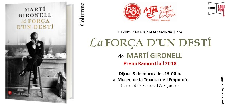 columnaedicions's tweet photo. Al @museumte tindrà lloc demà la presentació de "La força d'un destí" de @martigironell 

@Grup62 https://t.co/uCgQsh33fz