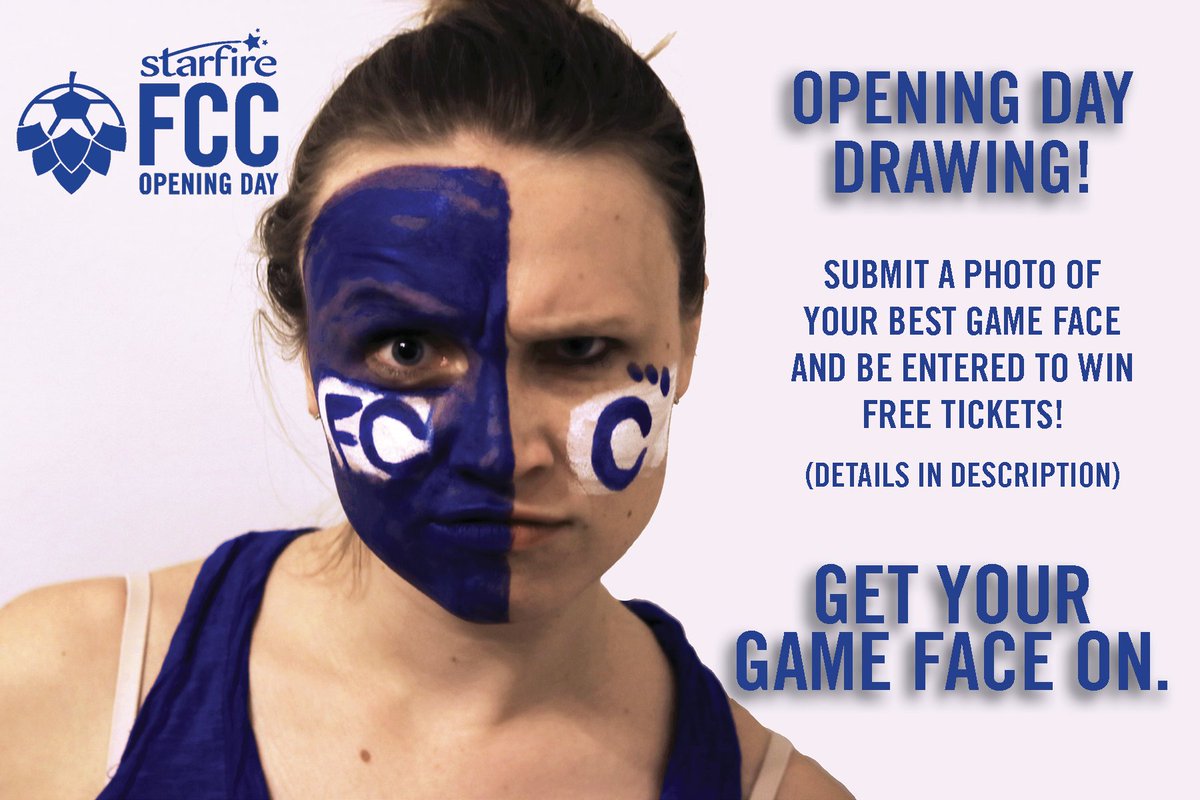 StarfireCincy's tweet photo. Win tix to Opening Day OR an FCC game for the 2018 season! How to submit:
1. Post your best game face photo on your personal page.
2. Include the hashtag #fccopeningday
3. Tag @StarfireCincy
You will get one submission to the drawing for EACH social media site you share on! https://t.co/h6fjmlb2pM