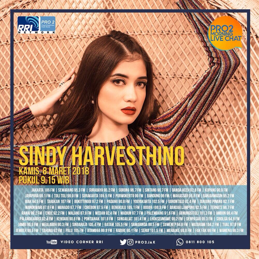 😍😍Sicantik <a href="/ndyhavresthino/">Sindy Havresthino</a> 
di <a href="/Pro2_Sorong/">Pro2 RRI Sorong</a> Jam 11.15 Wit Live dari @Pro2Jak 

#SindyHavresthinoDiPRO2FM #SindyHavresthinoDiPRO2FM
