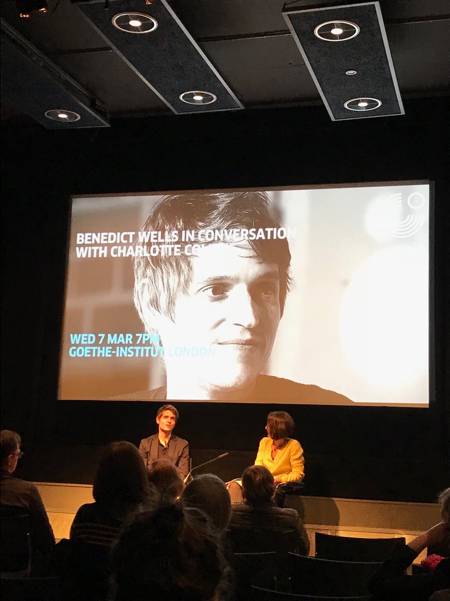 annamschiller's tweet photo. Fascinating and funny to hear author #BenedictWells talk about how he speaks to his characters. Launching #TheEndofLoneliness w @cctranslates at @GI_London1 tonight! https://t.co/LPrvZC73wY
