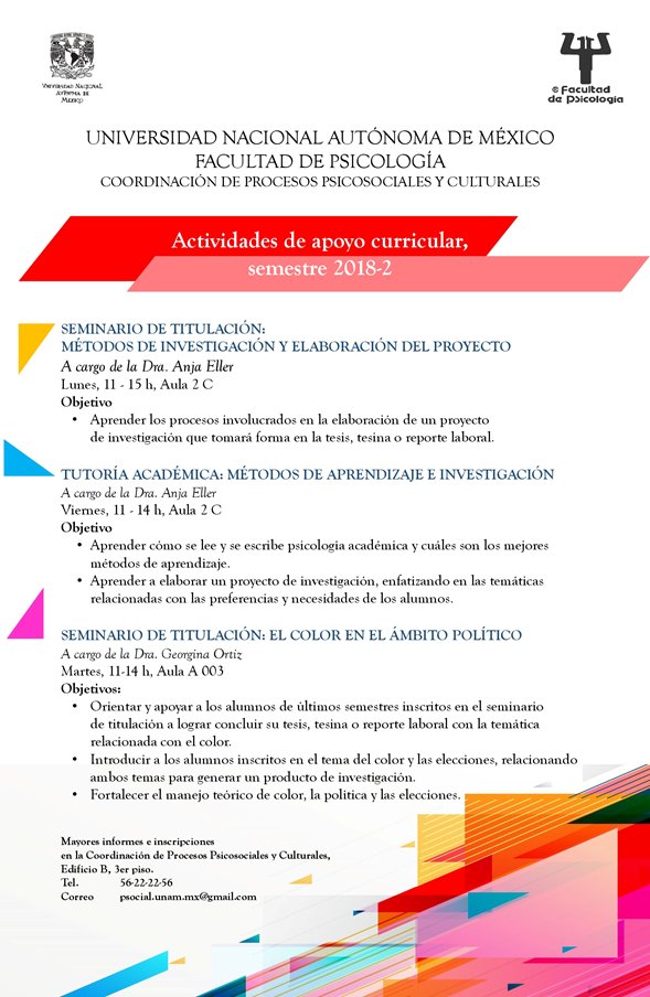 Alumn@s de psicología: ¿No sabes como hacer tu proyecto de tesis? Inscríbete en mi seminario de investigación o tutoría académica – todavía hay cupo!