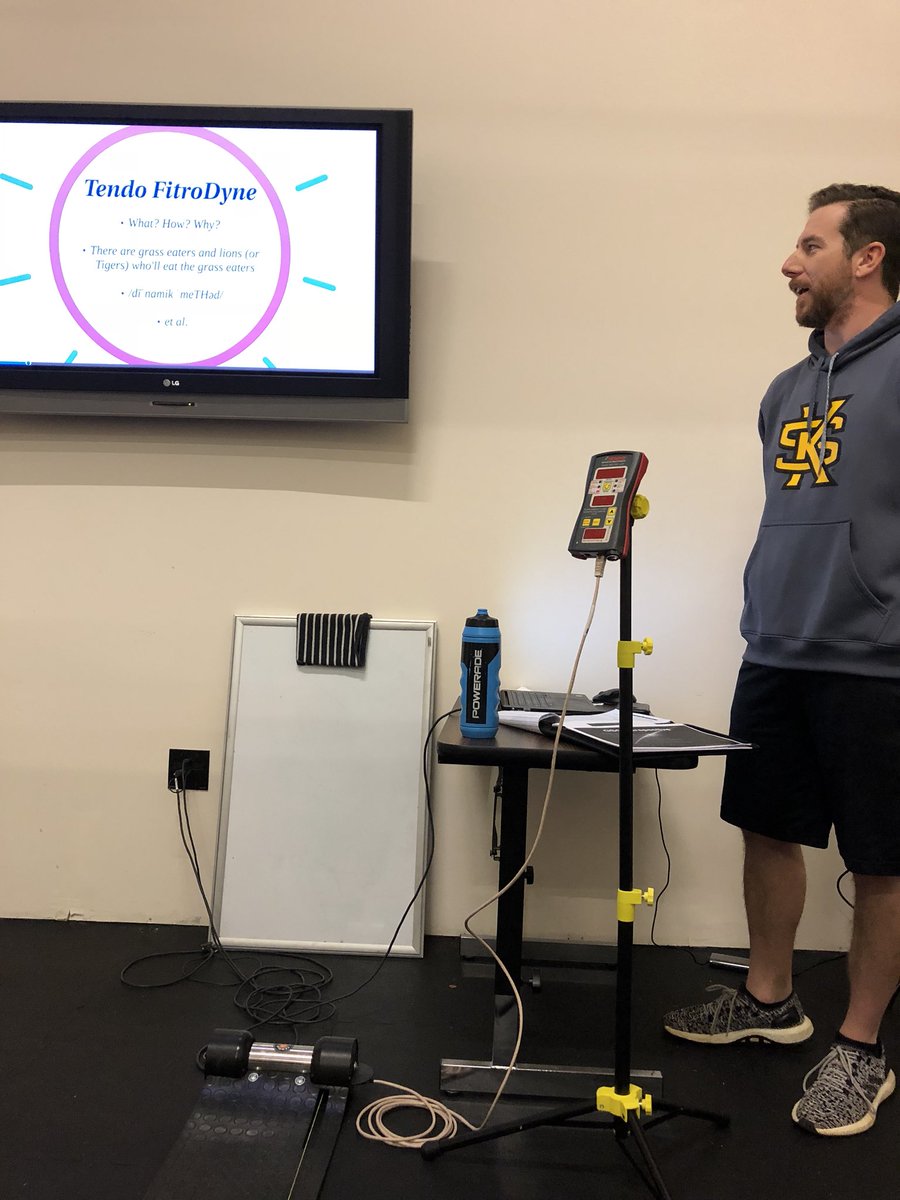 KSUOwlsStrength's tweet image. Staff Development 🦉

Jeremy presented to the staff and interns today on Velocity Based Training using the Tendo Units. 

“The number provided is objective. The coach still needs to coach.”- @TheJeremyGough 

#GoKSUOwls #PowerDevelopment #VBT #AlwaysImproving