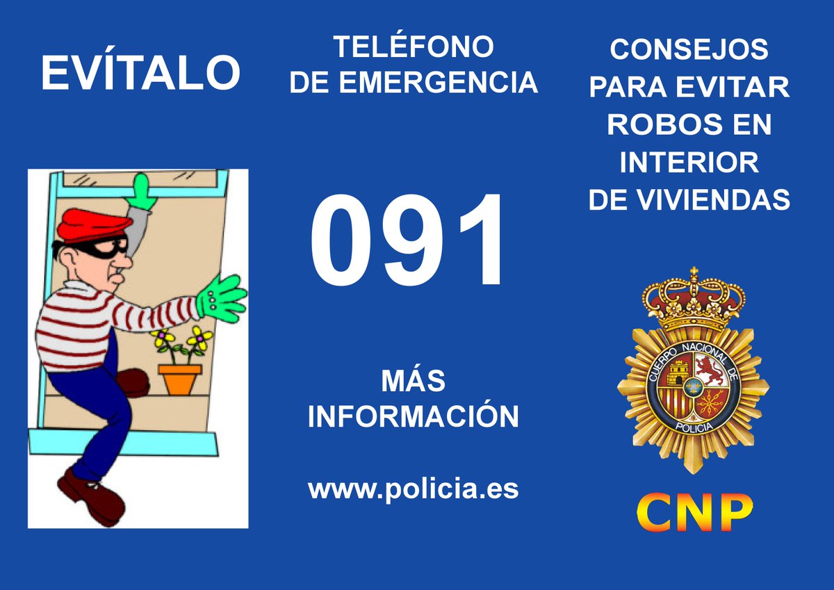ConsejoAndAAFF's tweet image. ¿Qué hacer para prevenir la comisión de #robos en #viviendas y trasteros? Conozca la campaña de #prevencion de robos y contacte con las Delegaciones Provinciales de Participación Ciudadana de la @policia 👇