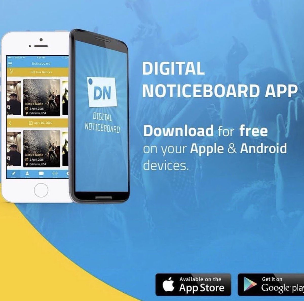 DNoticeboard's tweet photo. Digital Noticeboard App...where all events come alive‼️ Download now from your Appstores #IOS #Android #elegantdesign #beincontrol #videoadvert #audioadvert https://t.co/Xxhap4zsds