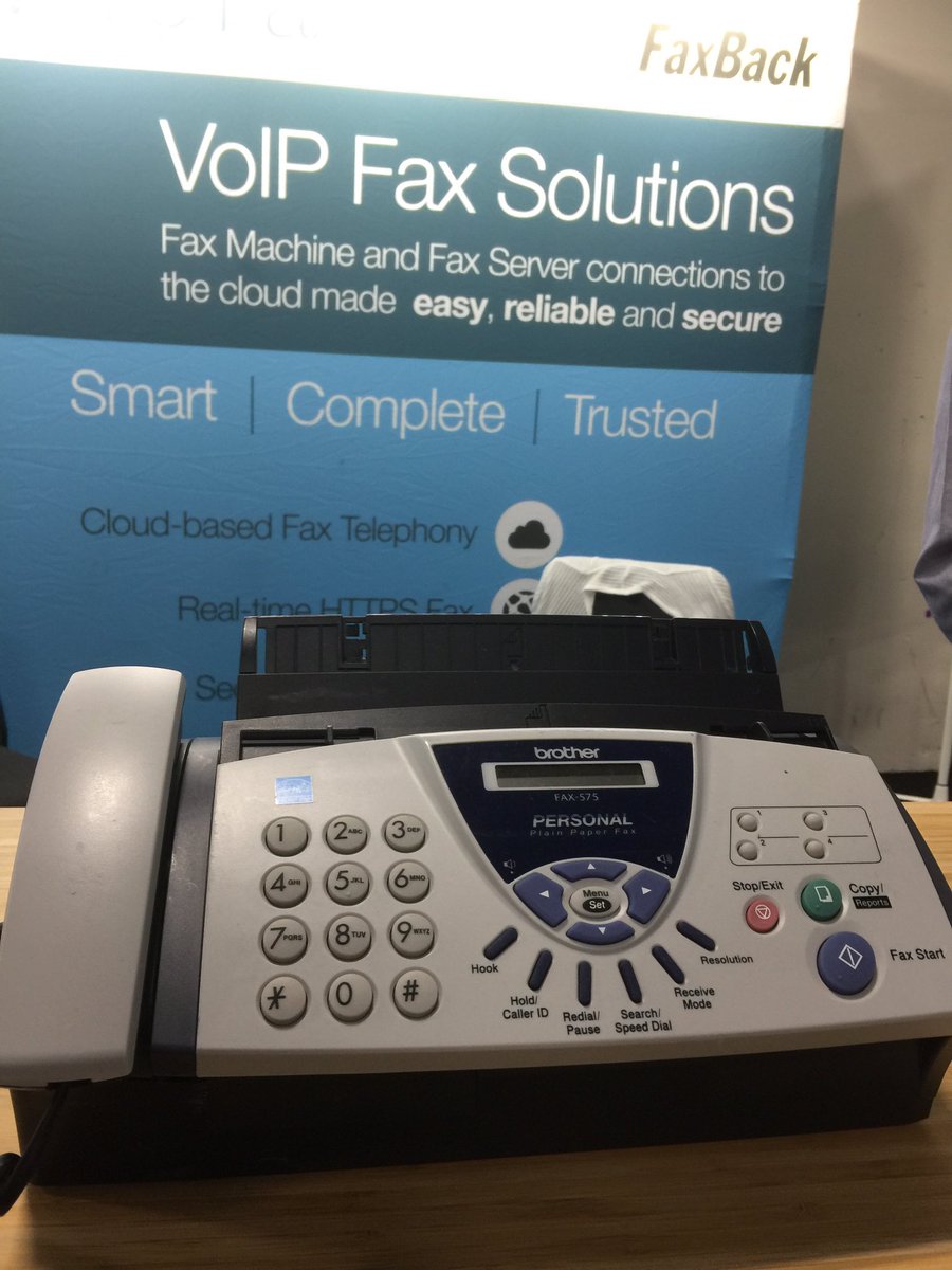 'Moving to the cloud' is a big theme of #HIMMS18. And since this is healthcare, exhibitors are showing off their newest technology.... FAX to the cloud.