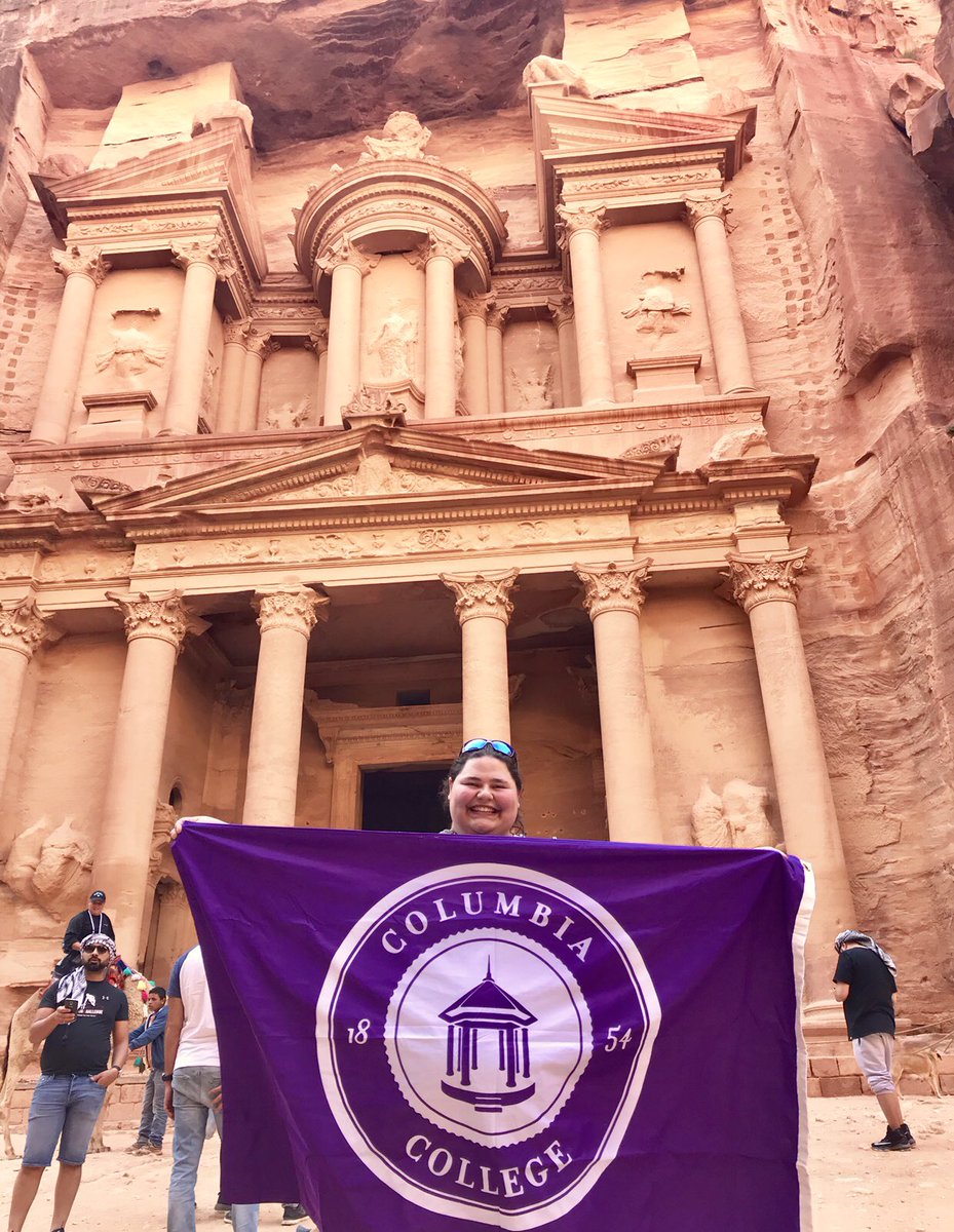ColumbiaKoala's tweet photo. Pack light, but don’t forget the flag! 
Abroad 🌎 or at home 🏡 , share your #CCofSCSpringBreak photos with us! 
📷=@Callie_goodwin 
📍Petra, Jordan, one of the new 7 Wonders of the World) 
#CCofSC https://t.co/pdBB1grAfy