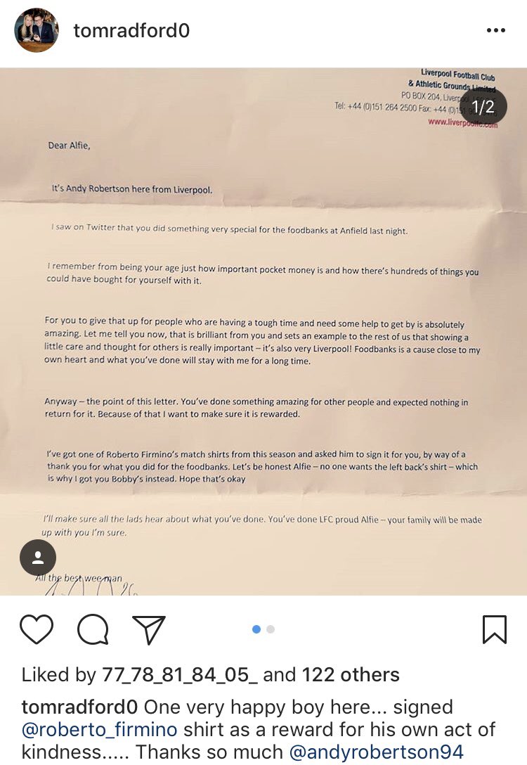 LFCknowledge's tweet photo. Andrew Robertson, what a guy https://t.co/XdSMbcCbny