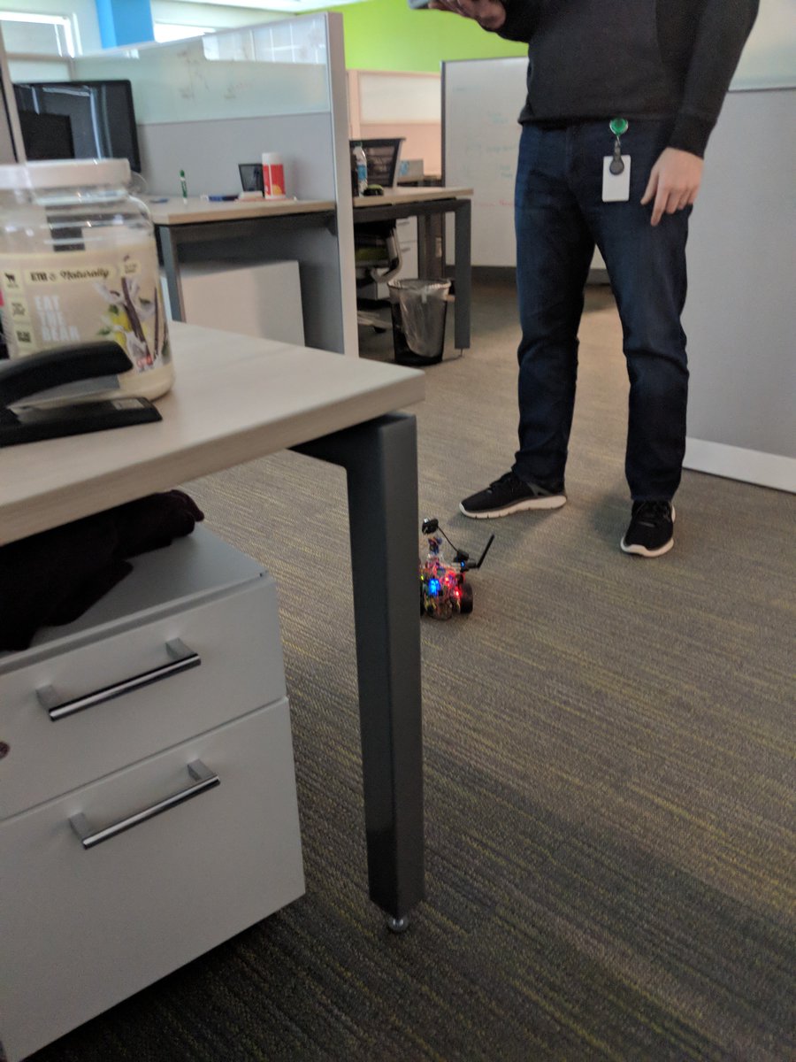 Robotic car running MiNiFi C++ taking photos sending it back to NiFi for analysis. Got lucky and took a photo of the world renowned <a href="/apachenifi/">Apache NiFi</a> wood carving.