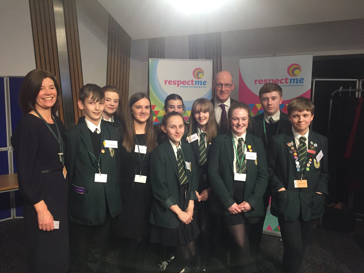 StJOHS's tweet photo. Fantastic evening celebrating 10 years of @_respectme_ head on approach to bullying! Thanks to @JohnSwinney and @ChristinaSNP for taking the time to listen our inspirational junior leadership team #respectmeans #stjohs #antibullying https://t.co/vZ0jdTvgqJ