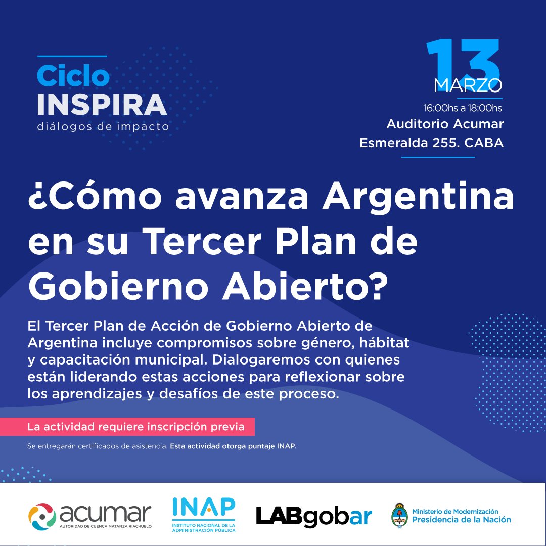 GobAbiertoLocal's tweet photo. El martes 13 se estarán compartiendo avances de los compromisos del III Plan de Acción de Gobierno Abierto y en este marco se abordarán temáticas vinculadas al GobAbierto en Gobiernos Locales. Inscribite!! @GobAbierto_AR https://t.co/PS26WlR1nX