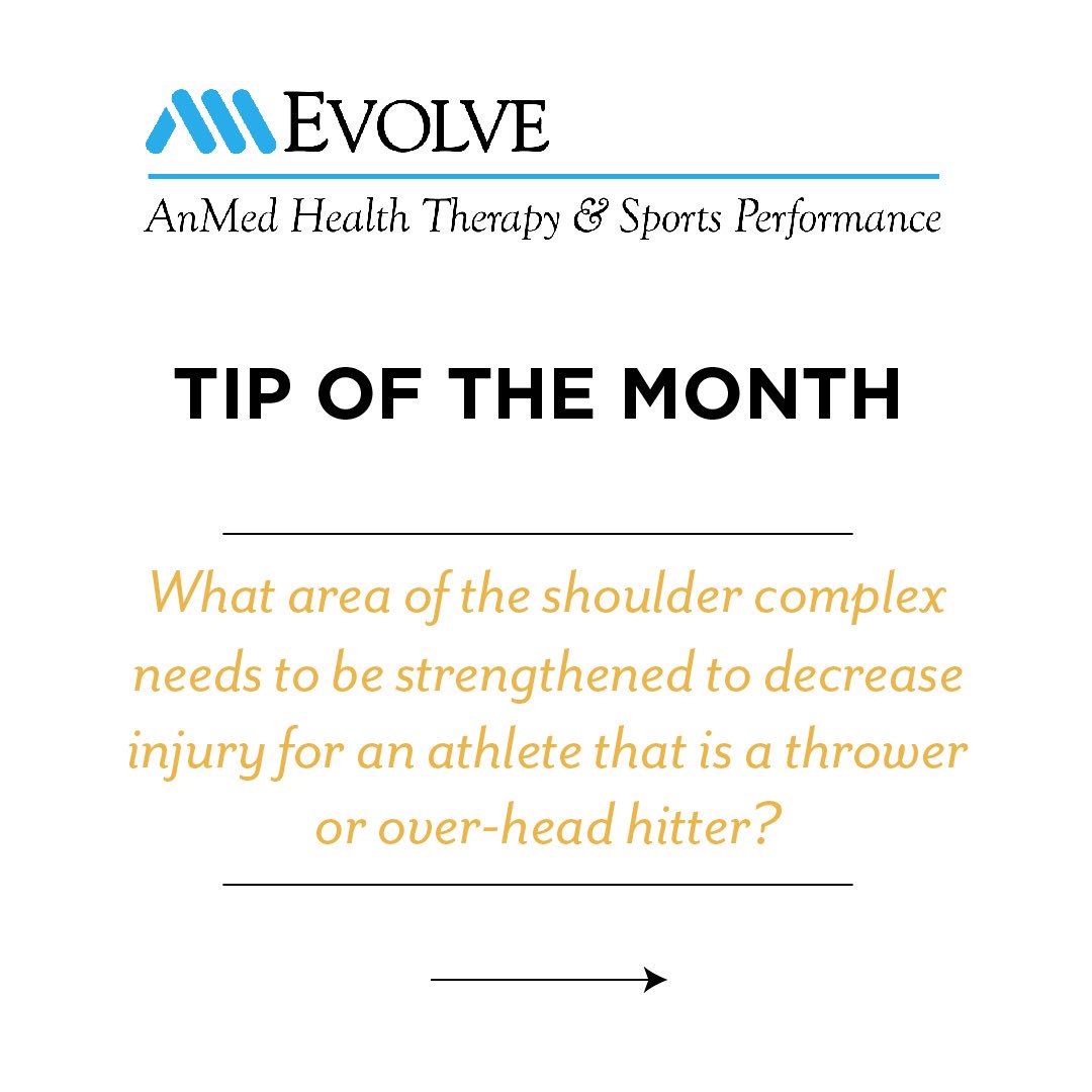 AUTrojans's tweet photo. Evolve- AnMed Health Therapy & Sports Performance Tip of the Month! #AUTrojans #EvolveHealth https://t.co/T0NNjUEpYN