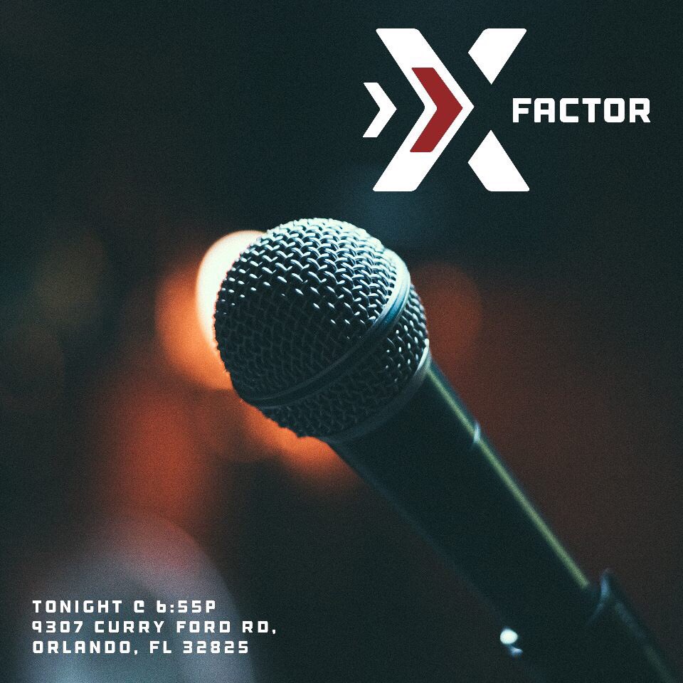 XstreamORL's tweet photo. TONIGHT IS THE NIGHT!!! Xfactor is live and poppin at 6:55pm!! Come and bring some friends to watch some amazing performamces. See you guys there ⚡️🎤 https://t.co/BqcTrQjPRW
