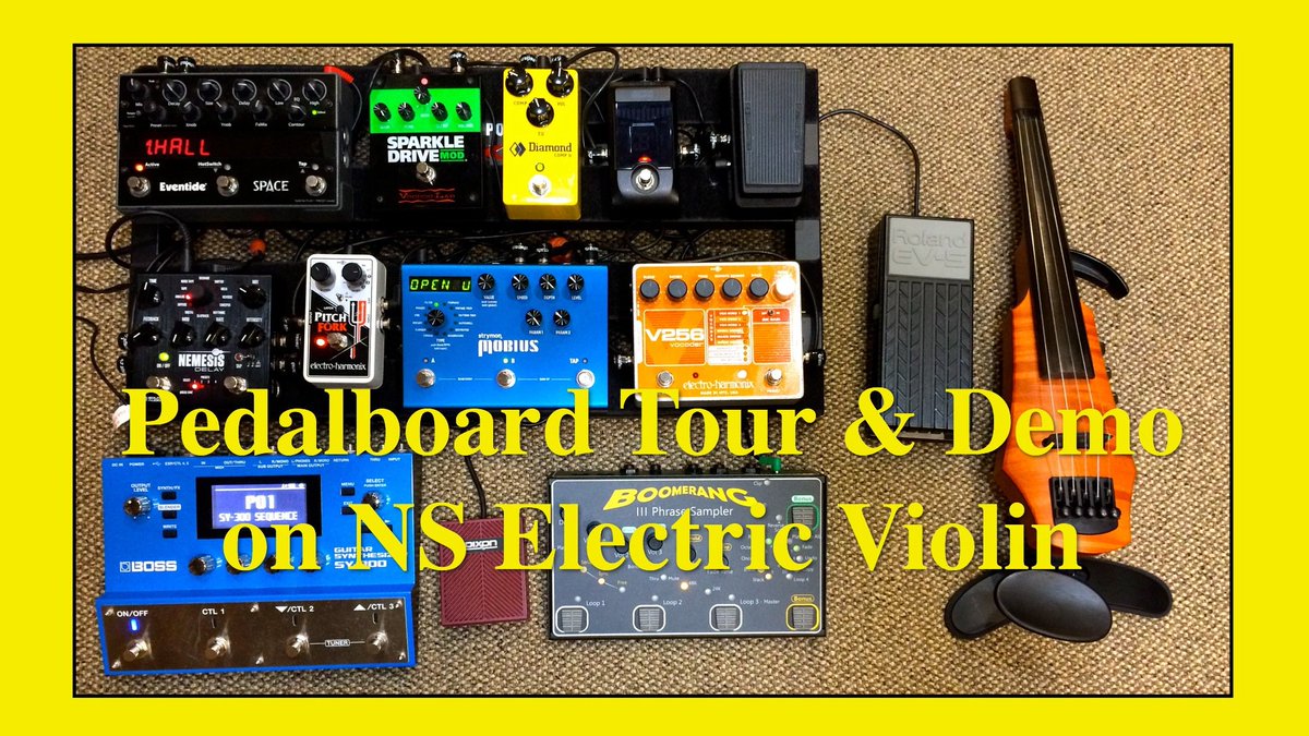 Video Tour & #Demo of my #ElectricViolin #PedalBoard just posted!!! #PedalBoardReview #PedalDemo @Think_NS @bosspedals @EventideAudio @SourceAudioFX @strymon @DiamondPedals @EHX @jimdunlopusa @KorgUSA @korg_inc @Pedaltrain @guitarpedalguy #sparkledrive --> youtu.be/q9OBoYS0l0w