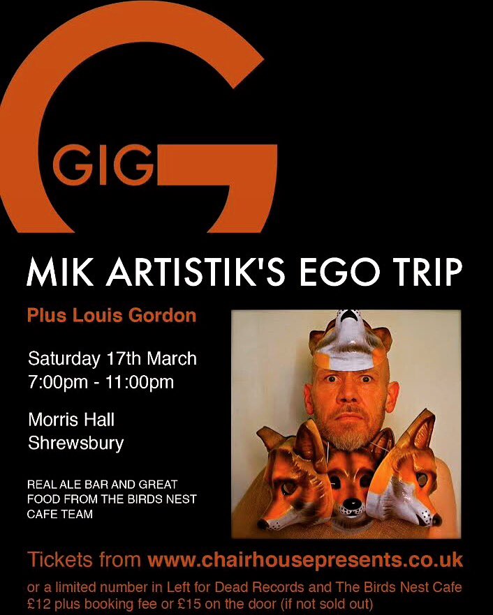 alfiescruff's tweet photo. #shropshirehour #shrewsburyhour Want to experience a gig with a difference? Come along to our next epic gig on March 17th #morrishall @mikartistik ...https://t.co/kR8bMgKSU9 via @YouTube tickets online and via @birdsnestcafe birdsnestcafe @LeftForDeadshop https://t.co/clZhgw70mM
