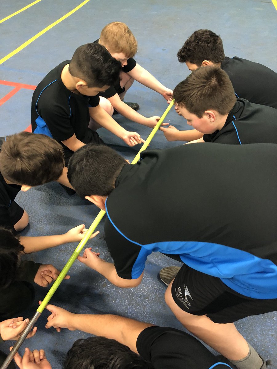 mrjoesage1978's tweet photo. More team building games with year 7 today. ‘Helium stick’ helping the boys to focus on their communication skills and ‘Toxic Waste’ providing a tricky problem to solve! #listeningskills #workingtogether https://t.co/i5qc6emlec