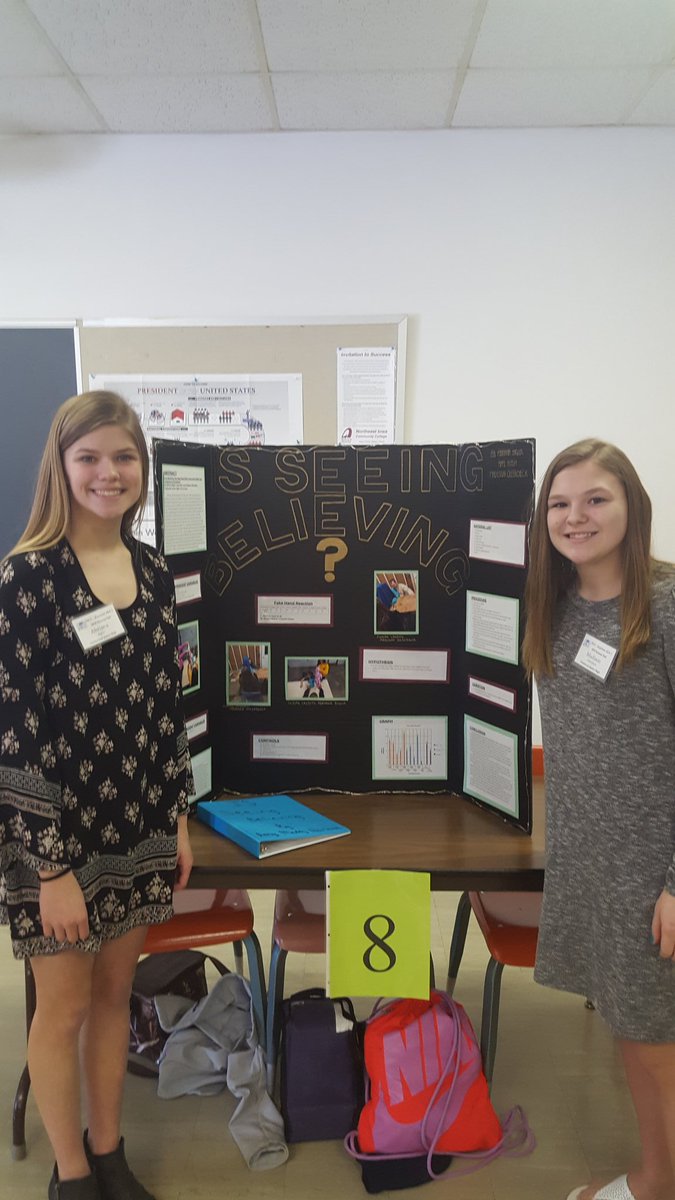These ladies earned honorable mention today at the Keystone AEA-NICC Science Fair! Nice work!