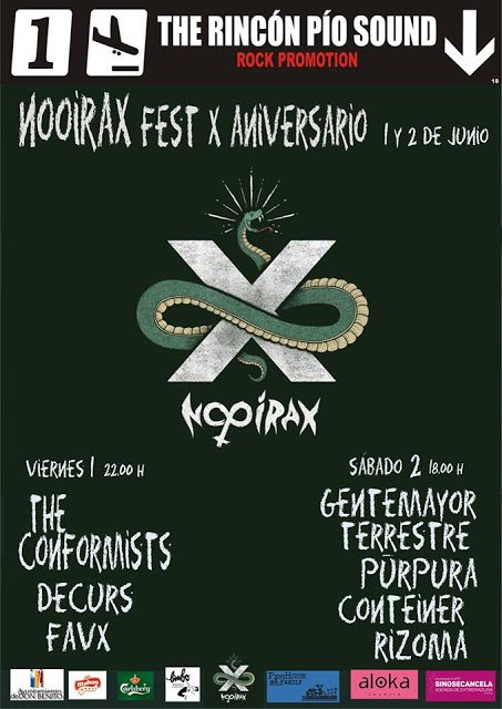 NOOIRAX FEST X Aniversario en Don Benito los días 1 y 2 de junio

goo.gl/RiZoiU <a href="/7infiernosfest/">Nooirax Colectivo</a> <a href="/bertozeta/">Alberto Zeta (arco de entrenamiento)</a> #Festivales2018 #Agenda #metalkorner