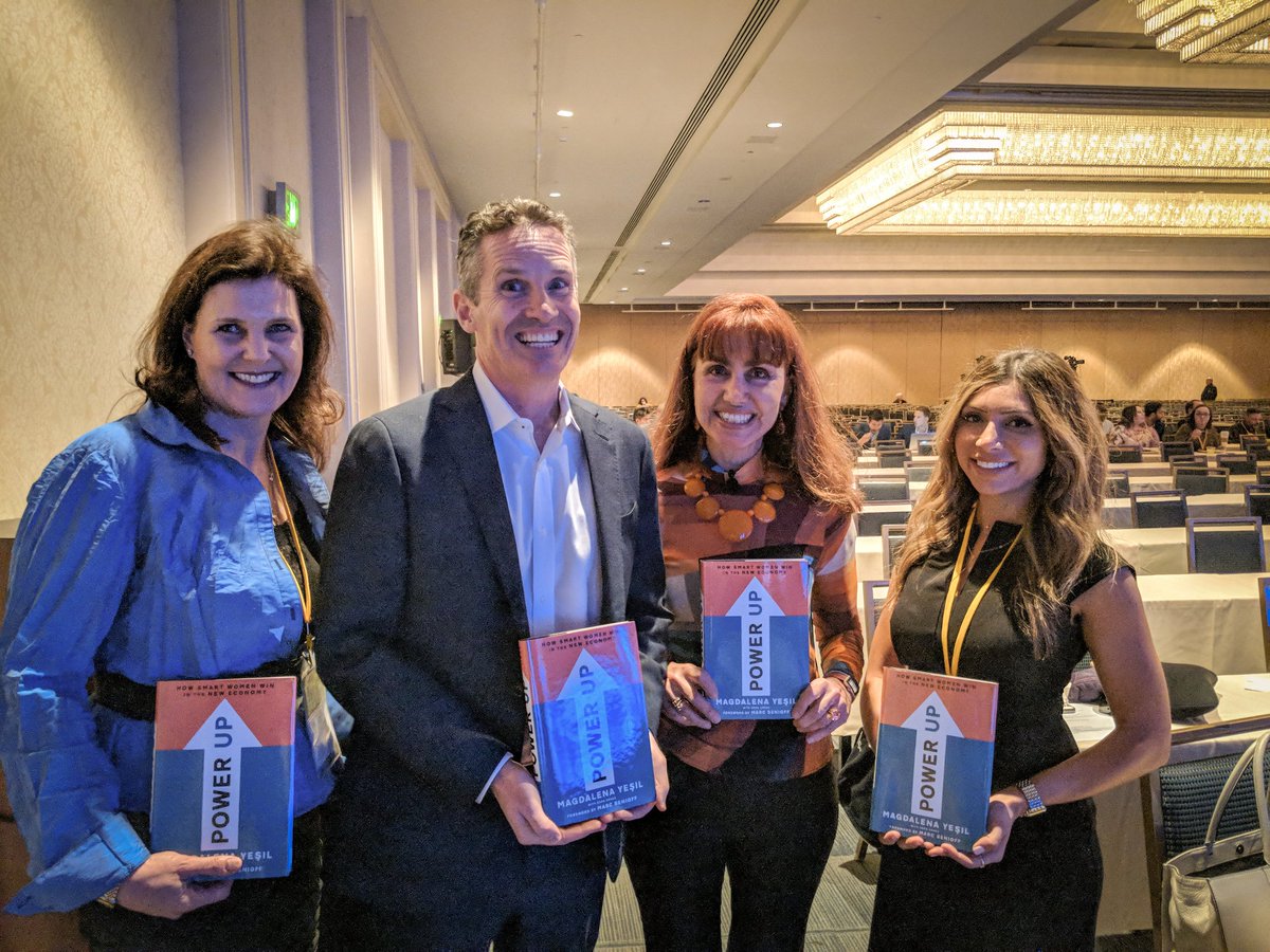 DocuSignIMPACT's tweet photo. We are thrilled to welcome @MagdalenaYesil , author of #PowerUp &amp; founding board member of @Salesforce, to the #diversity luncheon at @DocuSign's 2018 Global #Sales Kick-off. Thank you for joining us Magdalena😁. https://t.co/wLhfJR7zTz