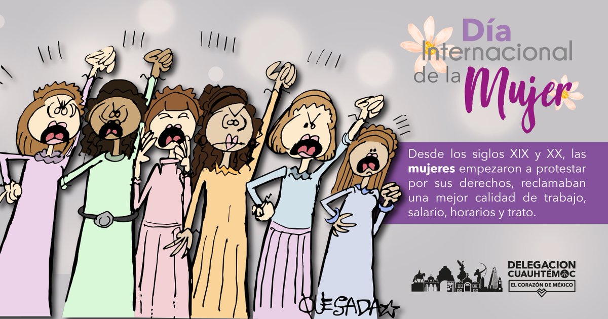 Mañana conmemoramos el #DíaInternacionalDeLaMujer, conoce algunos datos de la lucha a través del tiempo por la reivindicación de su papel en la sociedad: participación, fortalecimiento, desarrollo y la igualdad. ❤️🇲🇽