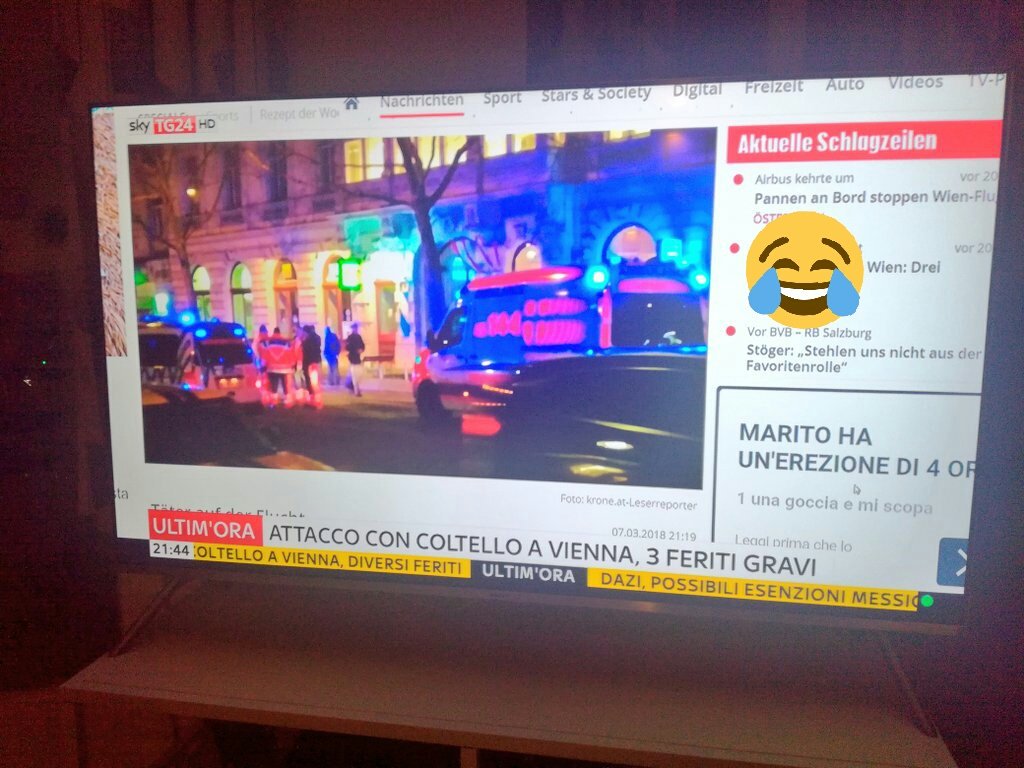OrbisAlexander's tweet photo. @SkyTG24  giornalismo di alta qualità ... marito ha un'erezione di 4 ore , 1 una goccia e mi scopa. LOL https://t.co/1TiwD1BWr2