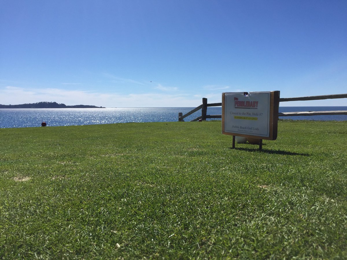 Potentially the best 100 yards in golf! #pebblebaby #vegasbaby