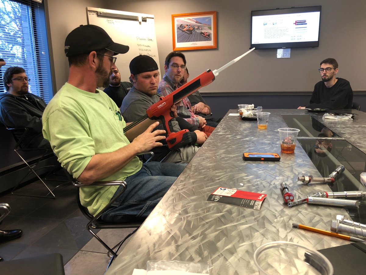bomarind's tweet photo. Thank you for educating us about the wide array of anchoring options @HiltiNAmerica. Presentations like this give us the knowledge we need when faced with unique #customfabrication projects. #IntentionToDetail #ArtofMetalFabrication #productknowlege #metalfabrication https://t.co/JYIqqmYfai