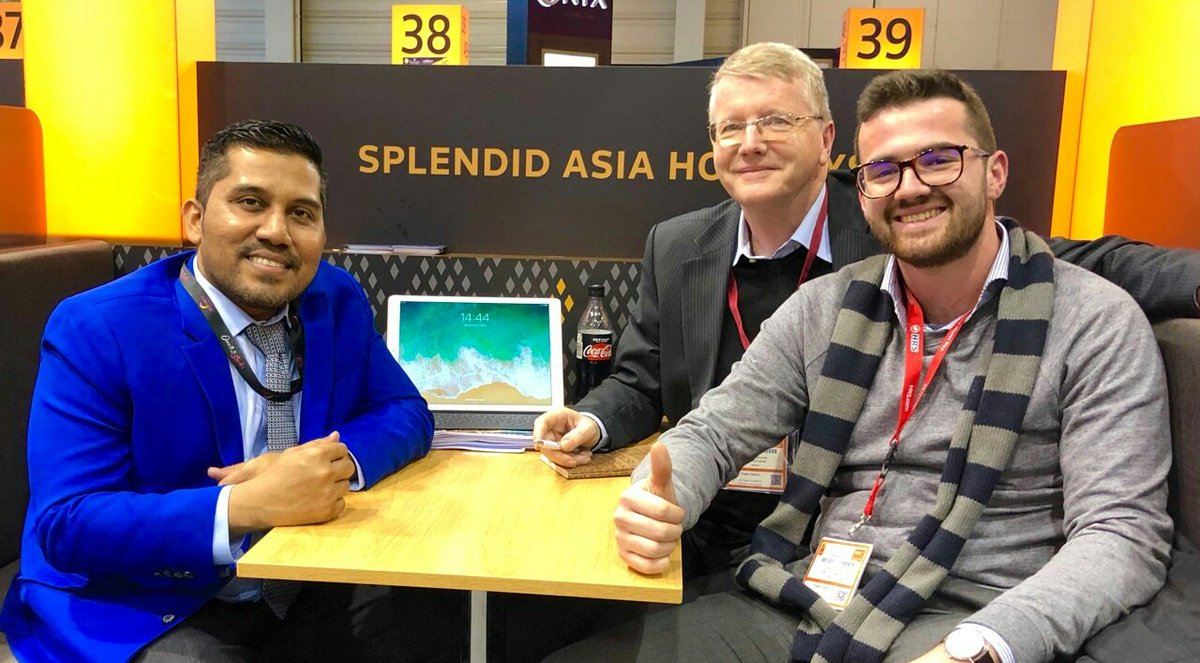 MultiTravelGR's tweet photo. First day of ITB Berlin 2018 is over! We continue with the same energy for the rest of the event!

Here along with Muneer Hassan, Splendid Asia Holidays
#itb #itb2018 #ITBBerlin #ITBCon18 #Berlin #multitravel #multitravelsoftware #etravel https://t.co/qH4Qqgi8xu