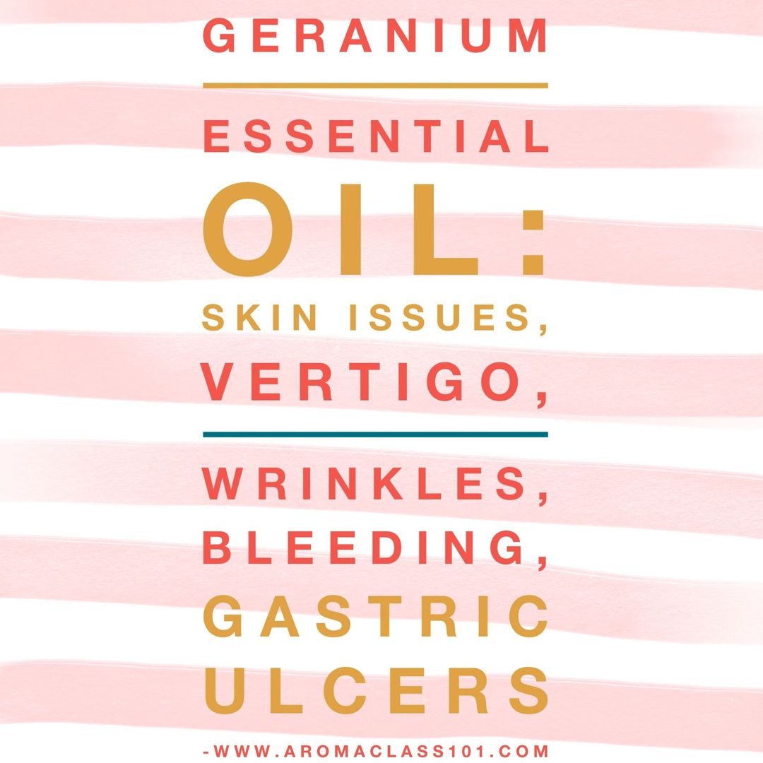 AromaClass101's tweet photo. Geranium essential oil, how do I love thee?  Let me count the ways! https://t.co/CZPi9k2lpn