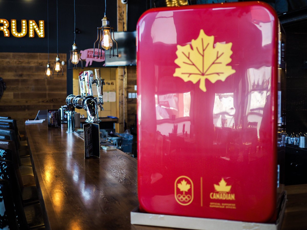 Stop by Montana’s BBQ &amp; Bar Fort Saskatchewan and fill out a ballot to win this Molson Canadian Olympic Beer Fridge! 

We will be randomly selecting the winner on March 12th! #fortsask