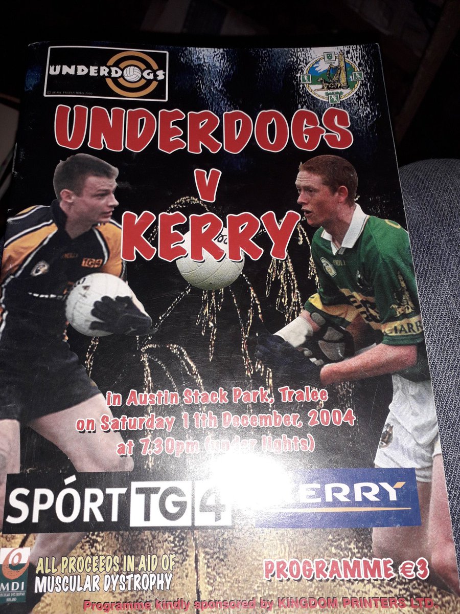 whelain's tweet photo. @gaanostalgia @SportTG4
Underdogs v @Kerry_Official match day programme from 2004. https://t.co/aCRxtxzjmy