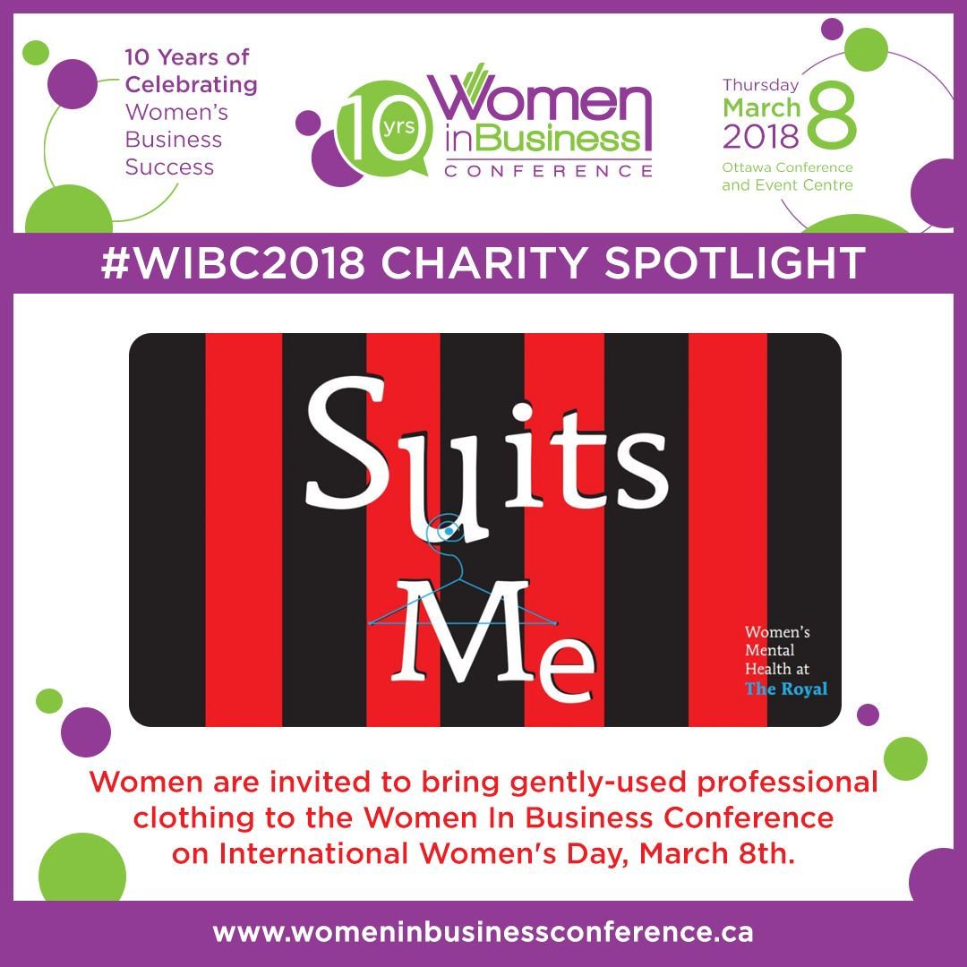 WIBConf's tweet photo. NEED TO CLEAN OUT YOUR CLOSETS? Bring gently-used professional clothing to @WIBConf on #IWD, Mar 8th to support our charity, https://t.co/5OJM0CfZvo, an initiative of the Women’s Mental Health Program @TheRoyalMHC

Celebrate #WIBC10Years with us: https://t.co/AiuMZ5N9GX https://t.co/fFiPFnl7Za