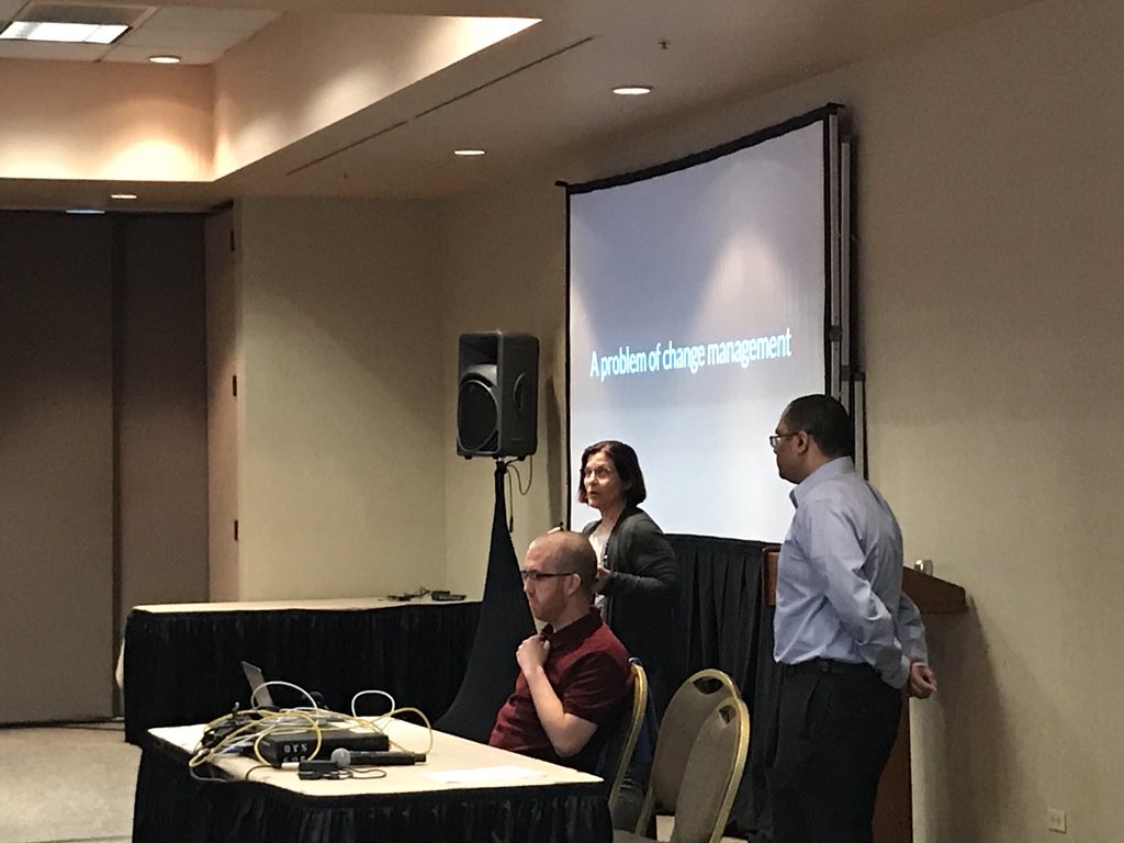 EsriDevEvents's tweet photo. Seth Lewis, Ayan Mitra, and Stephanie Dietrick present “Mapping Item Dependencies Across ArcGIS” here in Mesquite B wth #userpresentations at #DevSummit. Come by now! https://t.co/YtWU48PGV8