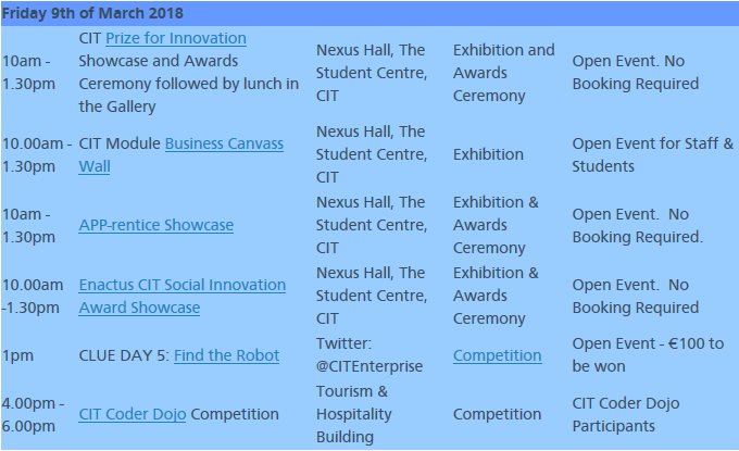 coderdojoCIT's tweet image. So who&apos;s ready for this years innovation competition Friday #youngcoders #coderdojocit #CITInnov18