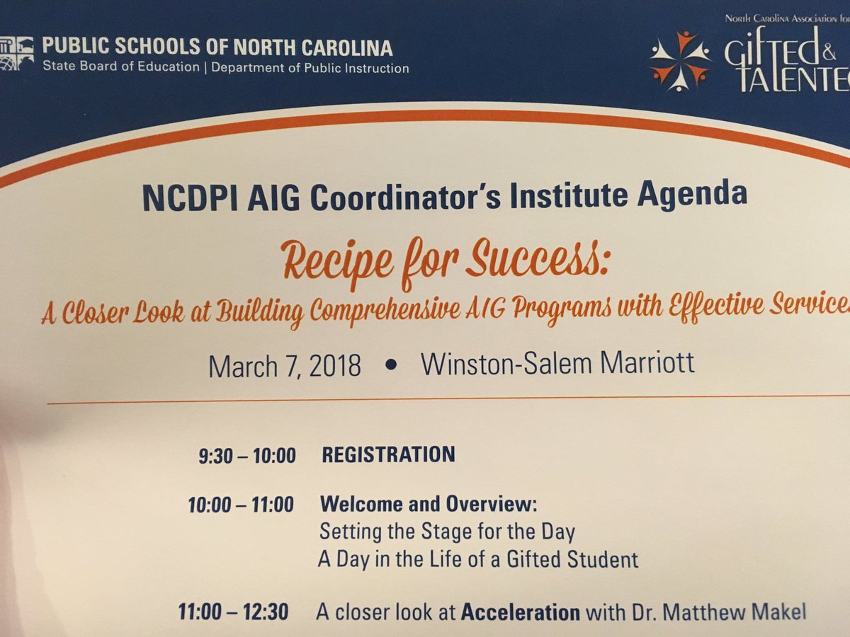 Exciting day ahead with leaders from NC! #NCAGT18