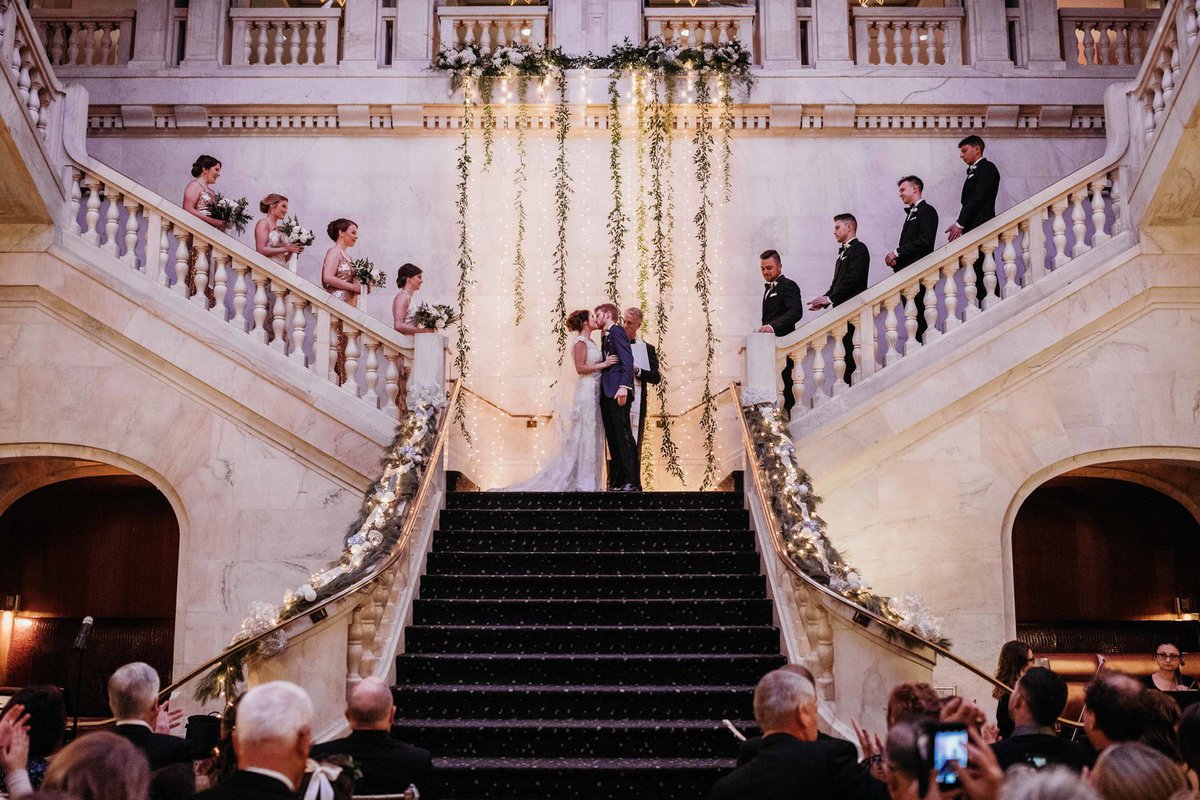 RenPittsburgh's tweet photo. Wedding Wednesday has us reminiscing on this gorgeous shot of our New Yearโs Eve wedding ๐ธ: @tylernormanphotography #WeddingWednesday #renpgh #iamsage #idowithaview #renpghweddings #FultonFun https://t.co/RtPdwDJwOe