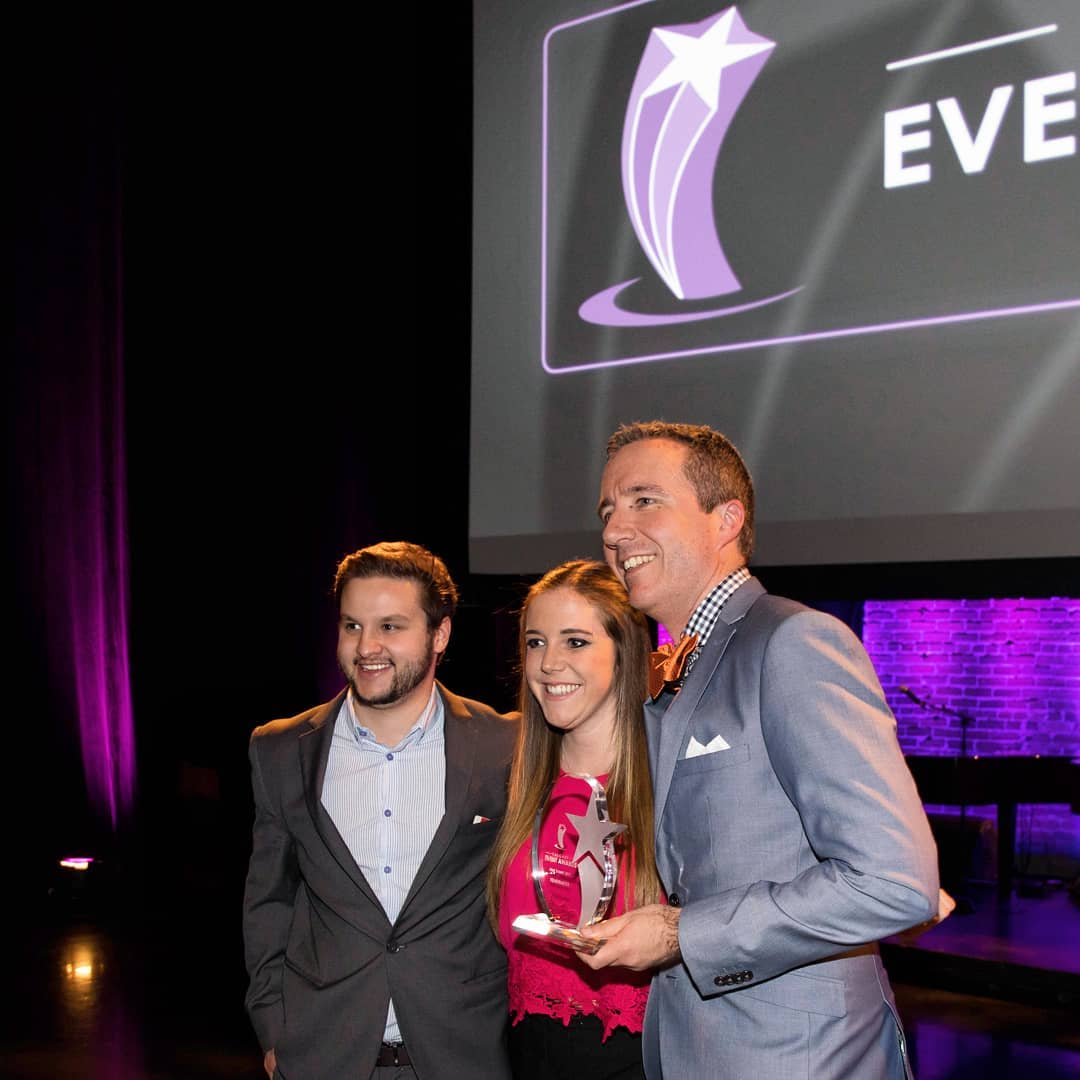 Corp_Challenge's tweet photo. Throwing it back to one year ago when CCC was presented with the Best Fundraiser award at the first annual @cgyeventawards! This year, CCC is nominated in the Best Live Event category! Looking forward to attending this year's event tonight @thepalace_yyc #CalgaryEventAwards https://t.co/Ys29JWkNBD