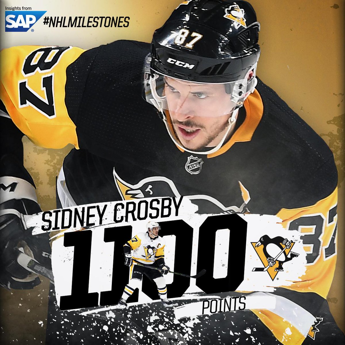 There's no stopping Sid. 1,100 points and many more to come! 👏

#NHLMilestones via <a href="/SAPSports/">SAP Sports & Entertainment</a>: atnhl.com/2D7MAtq