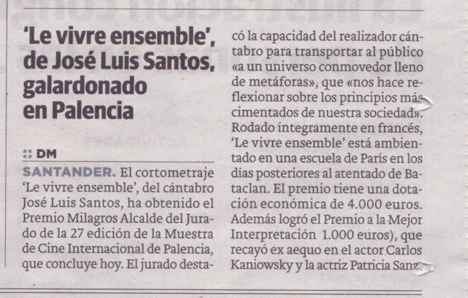VivreEnsemble_'s tweet photo. Agradecemos también a @dmontanes la información que ha ofrecido sobre los galardones obtenidos por #VivreEnsemble en la Muestra de Cine Internacional de #Palencia (@oficial_mcip). #27MCIP #PalenciaSeLlenadeBuenCine https://t.co/NsBqNCsNgl