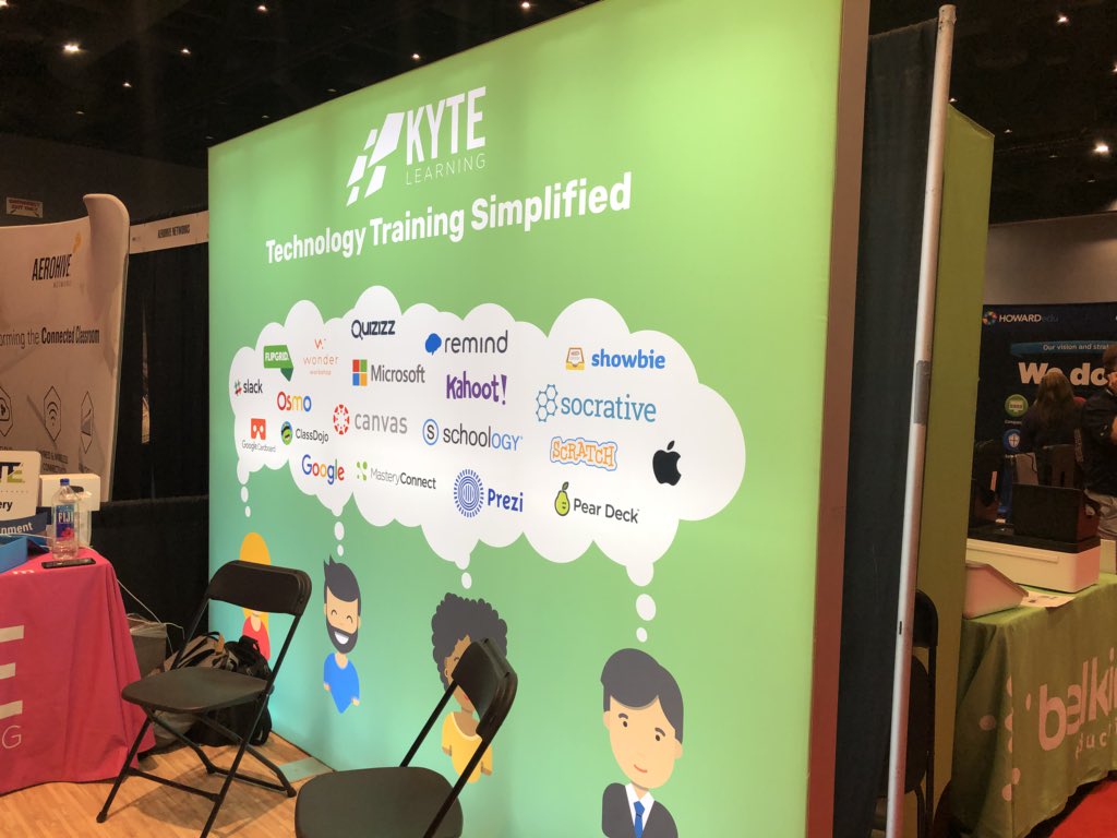 I had to snap a pic of <a href="/kytelearning/">Kyte Learning</a> epic both setup! Teacher friends, ask me about Kyte :) #ncties18