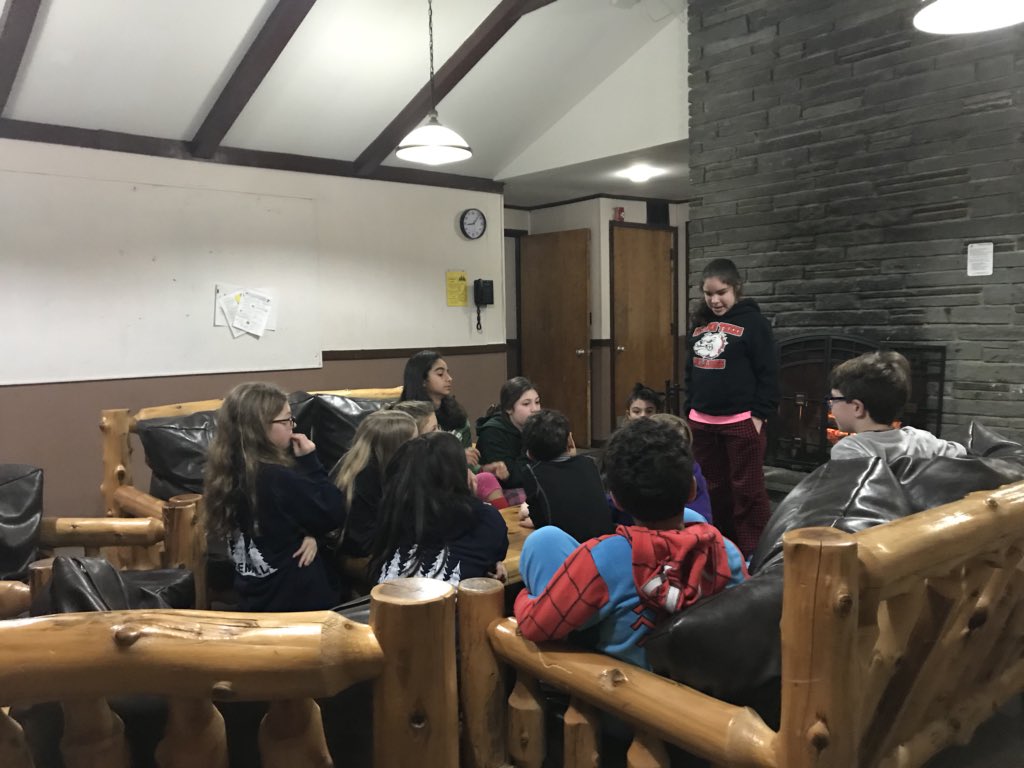 ms_sutch's tweet photo. Some selfies and charades! Enjoying a nice fire and each other before we head to bed! #greenkill @IslandtreesMMS https://t.co/B0uiREPMey