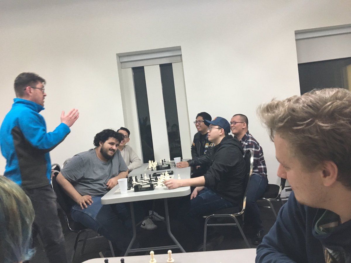 RUChessClub's tweet photo. NM Sasa Kulic @chessteacher_to visited @RyersonU for a second time for another master-class lecture during our successful event. 
Special Guest Tal Granite from the @ChessInstitute stopped by as well. https://t.co/xtNDjdRZhR