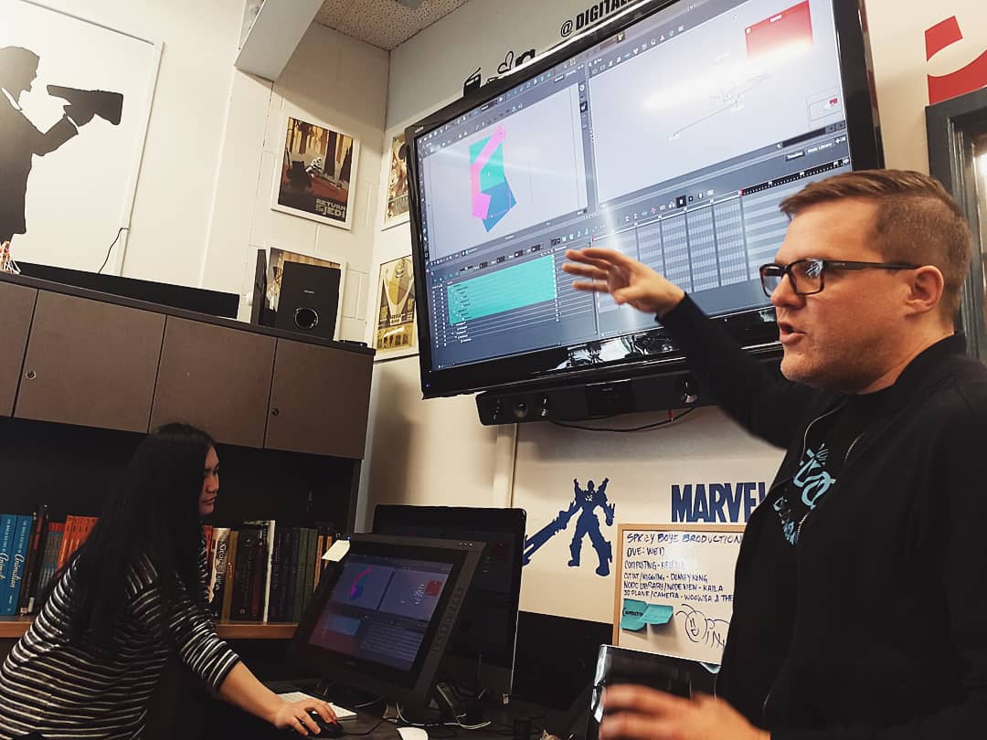SpiceyBoyes's tweet photo. Presenting each other what we had learned from @ToonBoom . 
From #rigging to #composition we taught each other the understandings of each. 
#spicyboyeproductions #Animations #Toonboom #Sislerhighschool #IDMfutures https://t.co/FngvSc9hJT
