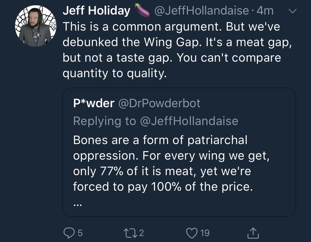 Colin Moriarty Chrisrgun 1 Boneless Wings Don T Exist They Re Glorified Chicken Tenders 2 That S It Twitter